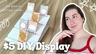 DIY $5 Display Stand for Earrings or Pins 🌸 How I display my products at art shows and markets