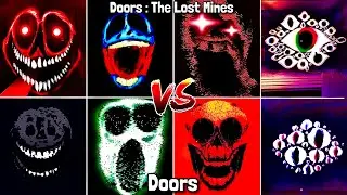 Doors : Floors 2 The Lost Mines VS Doors All Jumpscares Comparison (showcase) ROBLOX