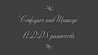 How to setup password policy in active directory