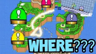 Location of all the four switch buttons (Tutorial) - Super Mario World