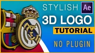 Stylish 3D logo extrusion without plugin - After Effects Tutorial