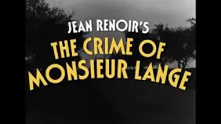 THE CRIME OF MONSIEUR LANGE - Trailer