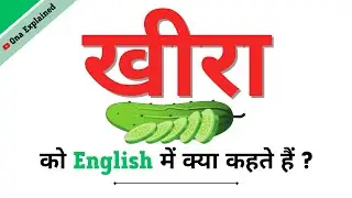 Khira Ka English | Khira Ko English Mein Kya Kahate Hain | Khira Ki Spelling | Khira In English