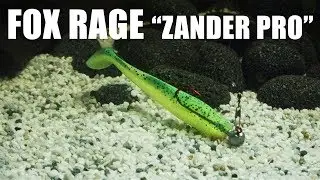 Fox Rage: Zander Pro Shad - Lemon Tiger! Lure action! Underwater! Full HD