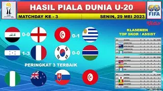 Hasil Piala Dunia U20 Tadi Malam -- IRAK VS INGGRIS -- Klasemen Piala Dunia U20 2023