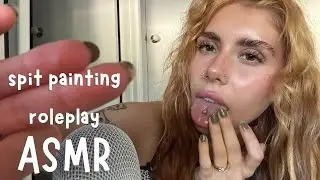 ASMR mean girl cleans your face (spit painting ROLEPLAY)