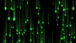 4K  Green Matrix Rain Code  Motion Background - Free motion background Technology