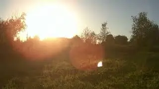 Таймлапс - вечер, ночь и утро в деревне