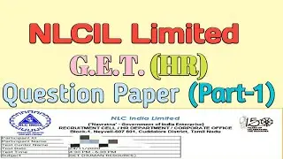 NLCIL G.E.T. (HR) Question Paper || Part-1 || PSU HR || UGC NET || UPSC ALC || IBPS SO
