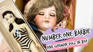 NUMBER ONE BARBIE AND ANTIQUE GERMAN ARMAND MARSEILLE 390 DOLL IN DOLL SHOP