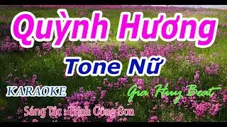 Quỳnh Hương - Karaoke - Tone Nữ - Nhạc Sống - gia huy beat