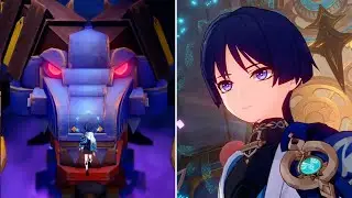 Wanderer Calls Durin's Name & Kirara Saves Lumine from Fall (Genshin Impact)