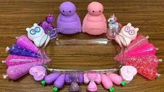 Special Series #VIOLET VS PINK || MIXING FLOAM AND GLITTER INTO HOMEMADE SLIME || Most Satisfying