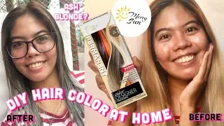 MERRY SUN PERMANENT HAIR COLOR ASH BLONDE | DIY AT HOME | Serah Sabas ✨💖