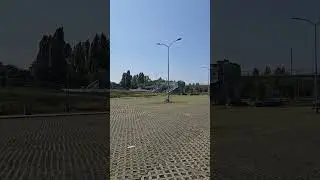 I parked my motorhome at Szczecin park and ride on my way to Caravan Salon Dusseldorf