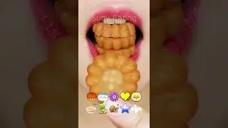 @Sunny_EATING_ Kohakuto, various jelly, yakgwa 약과 이모지 eating sounds(sped up)