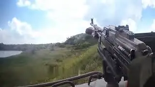first person view of Russian tank crew getting ambushed by Ukrainian forces
