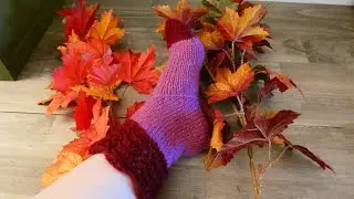 🧦 Chaussettes à deux aiguilles, fantaisie d'automne toute taille