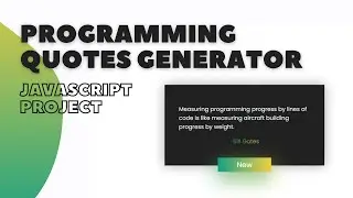 Programming Quotes Generator || JavaScript Project