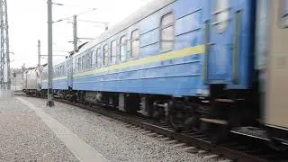 D 140 from Zahony with 2 Ukrainian sleeping cars (UZ) from Kyiv at Wien Hbf