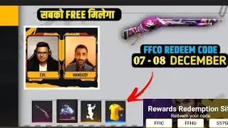 Free Fire Redeem Code Today 7 December | Free Fire M1887 Gun Redeem Code | FF New Redeem Code Today