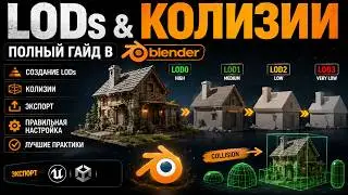 How to make LODs and Collision in BLENDER 3D | Export to UNREAL ENGINE 5