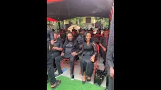 Daddy Lumba and his wife at the final funeral rites of their close friend Liz Suuri