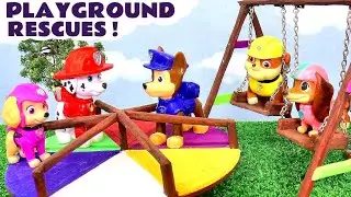 The Pups work as a team in these Playground Rescue Stories