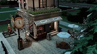 Cozy Christmas Coffee Shop ❄️🎄 | The Sims 4 | Stop Motion | NoCC | The Sims 4 Gameplay
