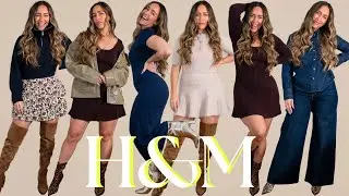 AMZINGGGG Fall Finds at H&M | Realistic Try On Haul | Midsize & Curvy Pear Shape | Size 8-10