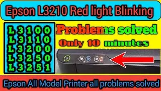 Epson L3110 Red Light Blinking,Epson L3110 Fix Red Light Blinking 100% Working #epson #printer