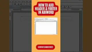Insert header & footer in AbiWord word processor for Linux #abiword #abiwordtutorial