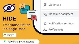 Disable Translating Document In Google Docs | Google Workspace for Education | Xfanatical