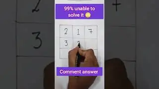 puzzle for genius only #mathpuzzle #canyousolve #youtubeshorts #math #shorts #viral
