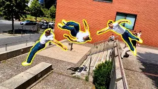 he landed on one foot?!