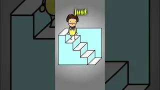 stairs illusion | original by @Qdandy #shorts #animation
