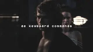after effects – useful keyboard commands you might not know!