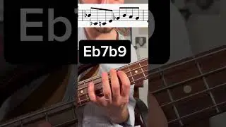 Jazz lick on electric bass