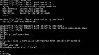 222 Port Security Sticky AND Static MAC Address Entries