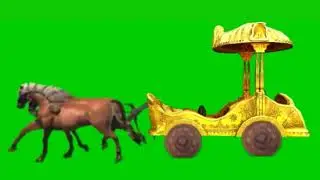 Chariot and Horses Green Screen HD