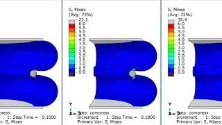 Simulating a rubber fibre reinforced air spring under compression using Abaqus