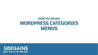 How to Create a WordPress Categories Menu