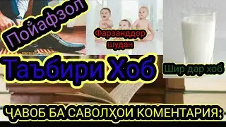 Коментария #1 Таъбири хоб :шир дар хоб, соҳиби фарзанд шудан дар хоб, Пойафзол дар хоб