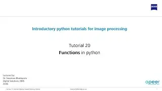 Tutorial 20 - Functions in Python