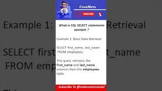 Mastering the SQL SELECT Statement Basic Data Retrieval example Data   