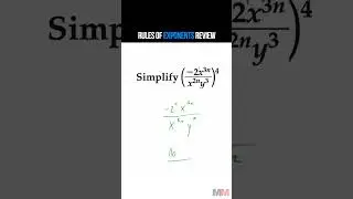 Exponent Rules Multiple steps review problem #maths #satmath #algebra