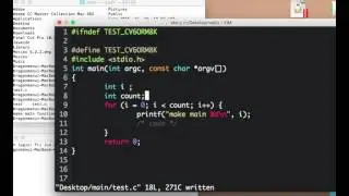 vim gcc Hellow World Clang