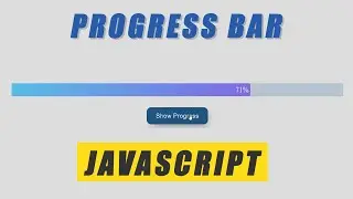 How to make progress bar animation using HTML, CSS and Javascript