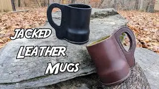 Making leather mugs.  Jack mugs a sturdy historic drinking vessel.
