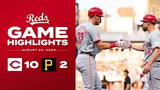 Reds vs. Pirates Game Highlights (8/24/24) | MLB Highlights